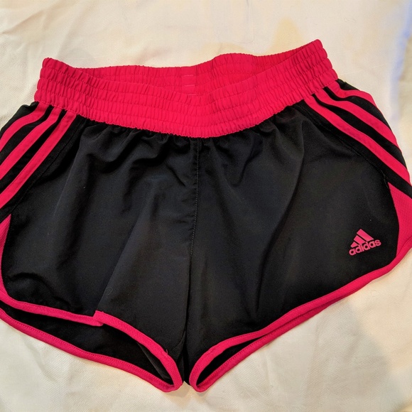 adidas Pants - Adidas Black and Hot Pink Shorts